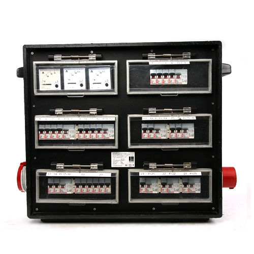 Secondary picture of Distro Box 463 > 2x432 3x263 6x232 12xSchuko VA Meter RCD Looped