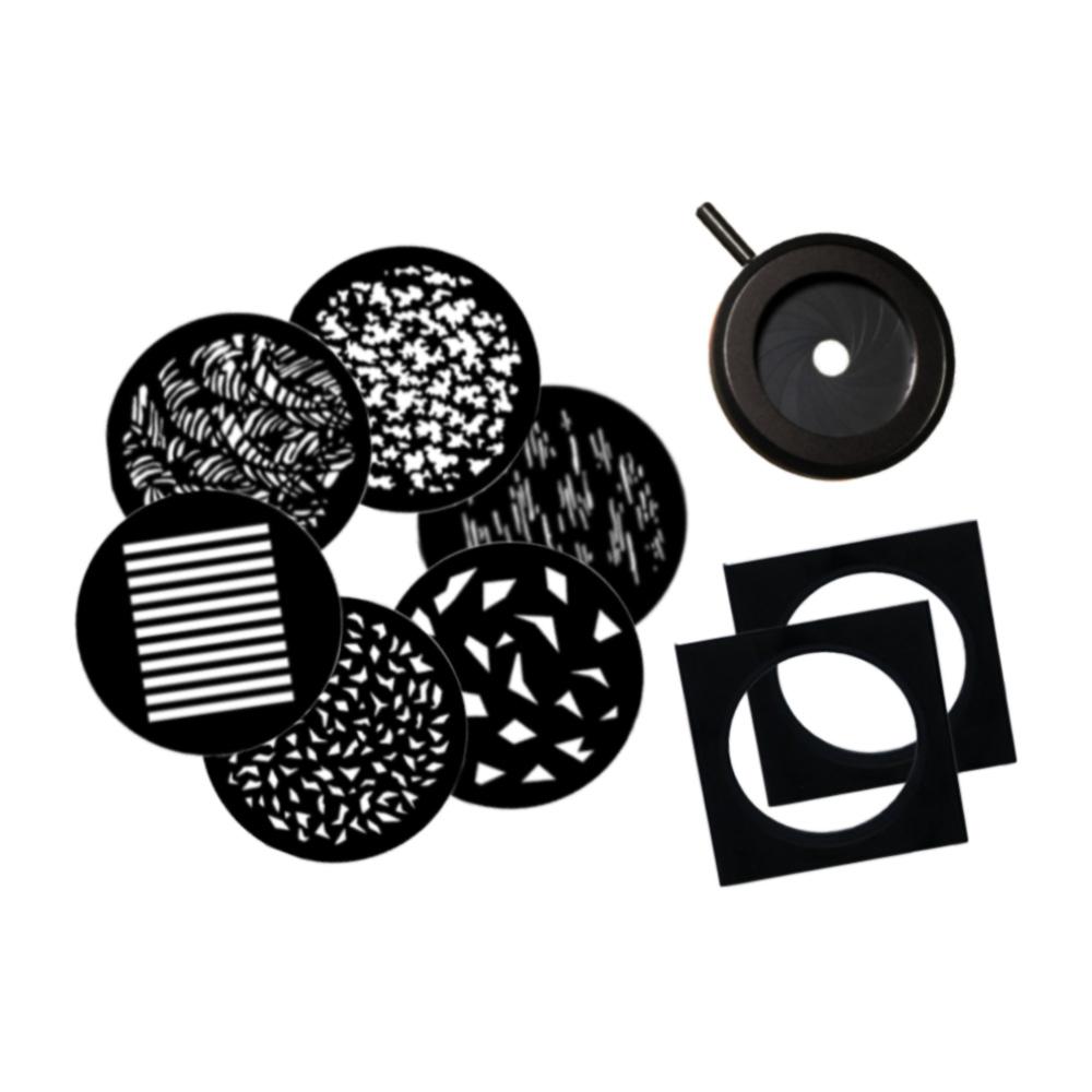 Gobo and Iris Set for Dedo 100/150/DLED 4.1/7.1 / Joker Bug 300 LED Focal Spot