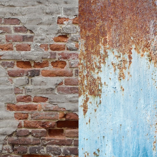 Lastolite Urban Collapsible Background 1.5x2.1m / 5x7' Rusty Metal / Plaster Wall