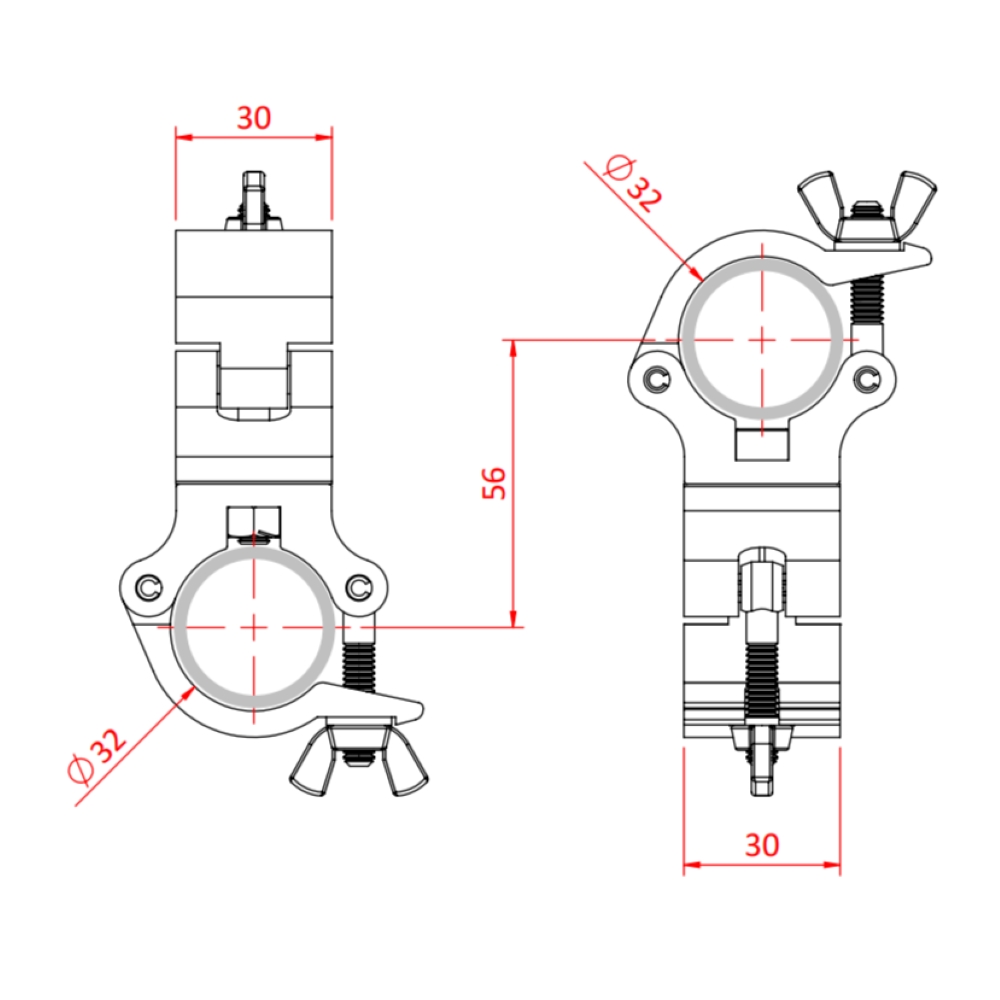 Secondary picture of 32mm Clamp Swivel
