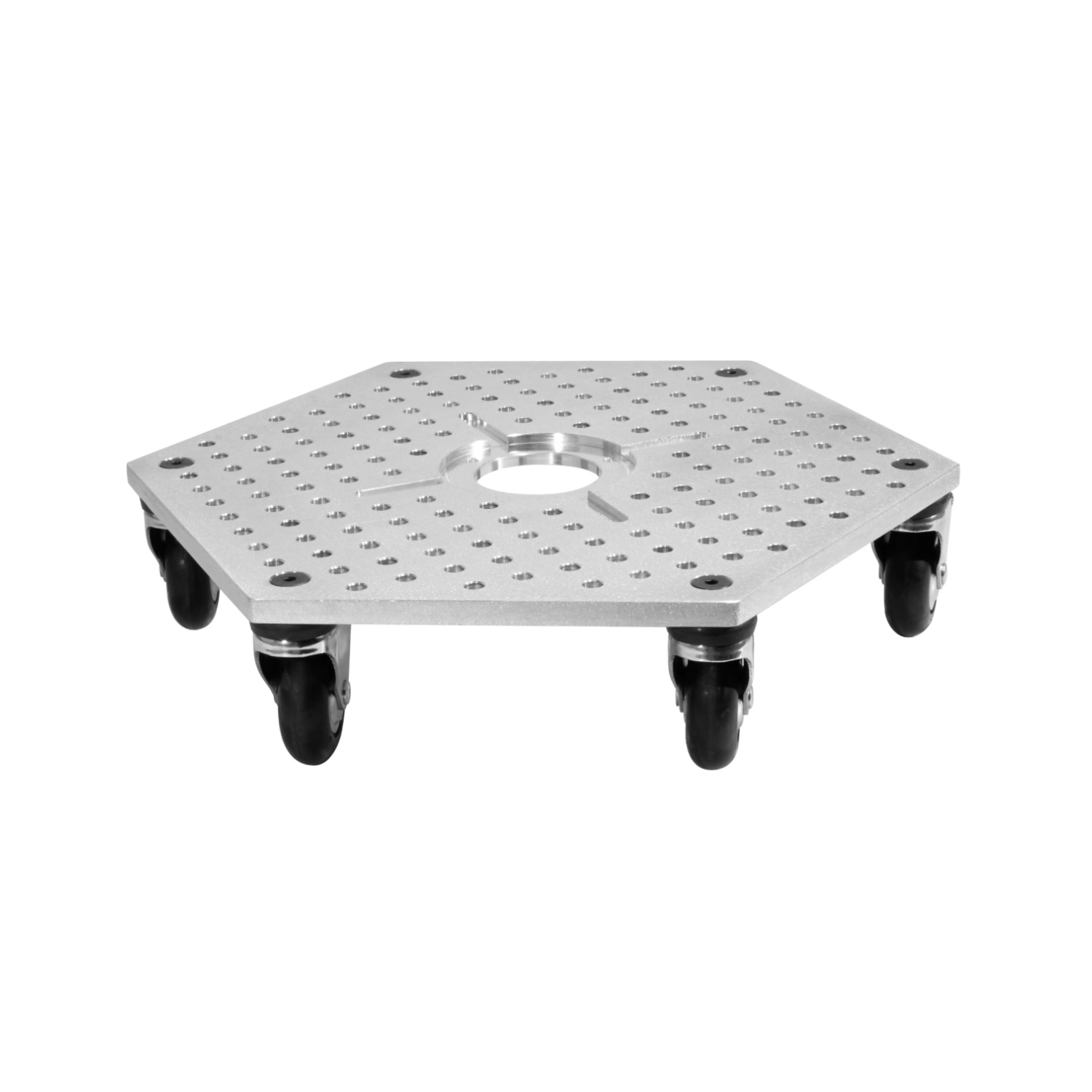 Modern Studio Hex Plate Floor Dolly With Casters