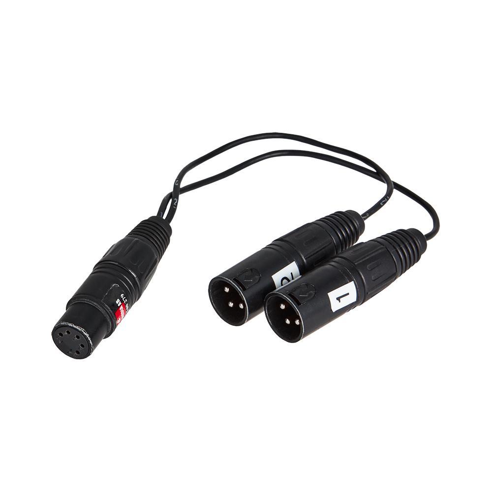 XLR 5-Pin Female > 2 x XLR 3-Pin Male 3m