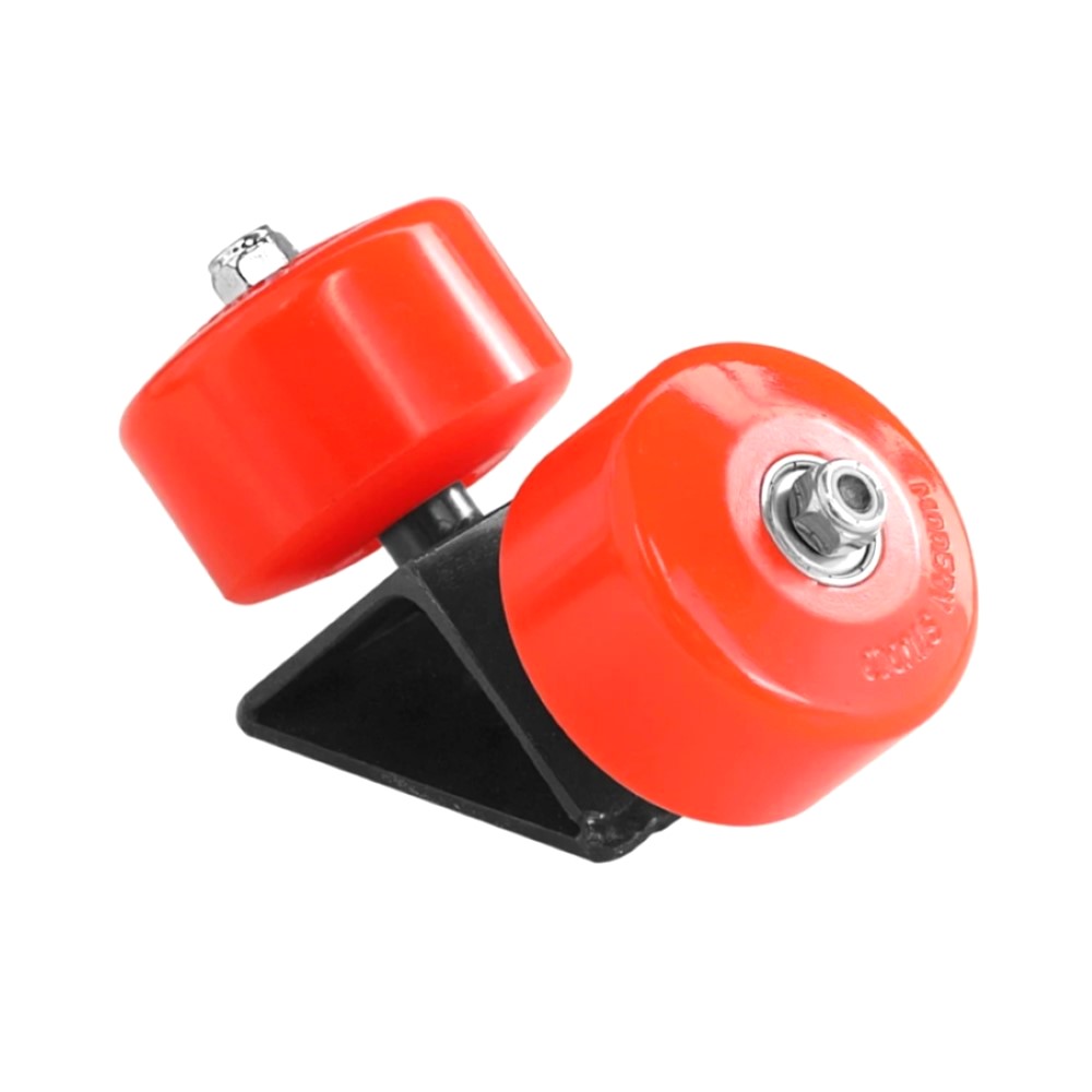 Skatewheel 2x on Bracket with 3/8'' female thread