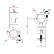 32mm Clamp Swivel image 2
