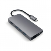 Satechi USB-C Multiport V2 USB-C > 1x USB-C 3x USB-A 1x HDMI 1x Ethernet 1x SD-Card 1x MicroSD Card image 1